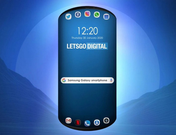 Lộ ý tưởng smartphone mới của Samsung tận 3 màn hình, thiết kế tròn vành vạnh chưa từng có - Ảnh 1.