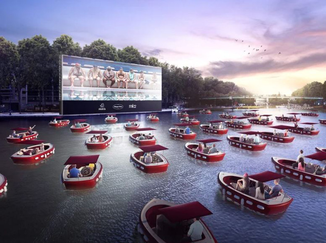 Pháp chuẩn bị mở rạp chiếu phim tạm thời trên sông, khán giả sẽ ngồi trong các du thuyền riêng biệt để thực hiện giãn cách xã hội - Ảnh 1.
